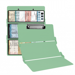 WhiteCoat Clipboard® Trifold - Mint Critical Care Edition